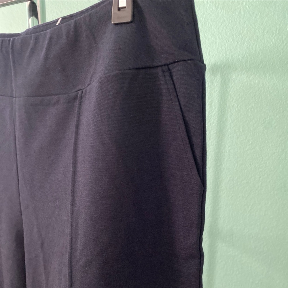 Garnet Hill Comfort Cropped Wide Leg Dark Blue Pants Sz XL.(J-8) - Picture 10 of 11